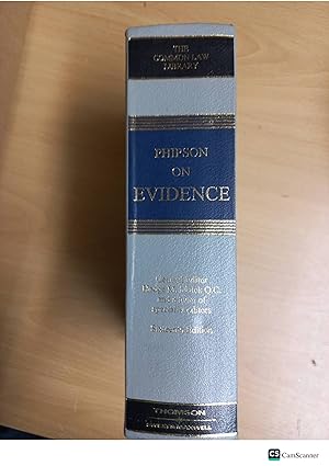 Phipson On Evidence 16th Ed Sweet And Maxwell The Common Law Library