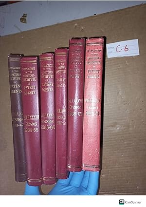 Transactions Of The Chartered Institute Of The Patent Agents 1946-1971 6 Vols