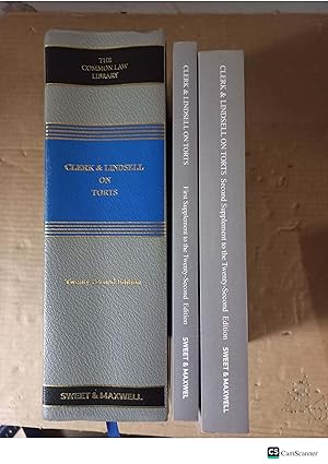 Clerk And Lindsell On Torts 22nd Ed With Supplements Sweet And Maxwell