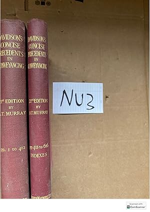 Davidson's Concise Precedents In Conveyancing 21st Ed Volume 1 And 2
