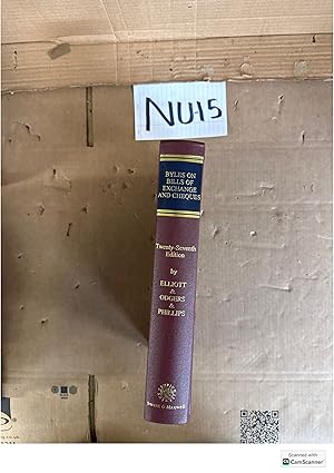 Byles On Bills Of Exchange And Cheques 27th Ed By Elliott And Phillips Sweet...