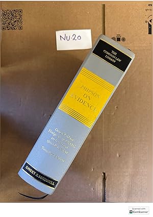 Phipson On Evidence 20th Ed By M. Malek Sweet And Maxwell The Common Law Library